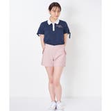 ネイビー | サッカーチェックポロ | Samantha GOLF