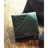 ダークグリーン | レザー型押しミックス 二つ折財布 | KINGZ