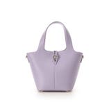 ラベンダー | オリジナルフラワーモチーフ金具 ハンドバッグ | Samantha Thavasa