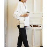 オフホワイト | カードスロット付きシンプルスマホショルダー | Samantha Thavasa