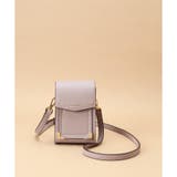 ピンクベージュ | カードスロット付きシンプルスマホショルダー | Samantha Thavasa