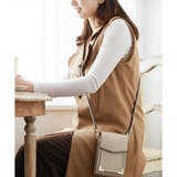 グレージュ | カードスロット付きシンプルスマホショルダー | Samantha Thavasa