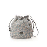 ライトブルー | ミニ巾着ポーチつき フラワーデザインショルダーバッグ | Samantha Thavasa