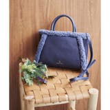 ネイビー | スウェード調ボアハンドバッグ | Samantha Thavasa
