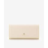 オフホワイト | アクセントカラー配色かぶせ長財布 | & chouette