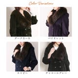 アンゴラ混 ダブル ジャケット ラクーン ファー トリミング | sankyo shokai | 詳細画像11