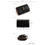 クロコダイル カードケース マット加工 レディース ブラック | sankyo shokai | 詳細画像8