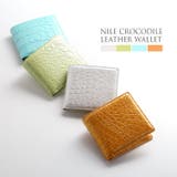 パール クロコダイル 二つ折り | sankyo shokai  | 詳細画像1 