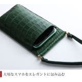 クロコダイル スマホショルダー レディース | sankyo shokai | 詳細画像8