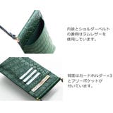 クロコダイル スマホショルダー レディース | sankyo shokai | 詳細画像9