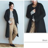 ノーカラーコート ロング レディース | sankyo shokai | 詳細画像6
