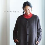 ノーカラーコート ロング レディース | sankyo shokai | 詳細画像11