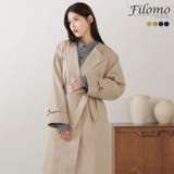 ノーカラーコート レディース ロング丈 | sankyo shokai  | 詳細画像1 