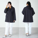 スタンドカラーコート レディース ミドル丈 | sankyo shokai  | 詳細画像12 