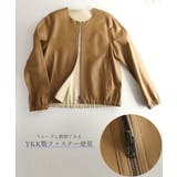 レザージャケット レディース ノーカラー | sankyo shokai  | 詳細画像9 