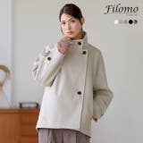 スタンドカラーコート レディース ショート丈 | sankyo shokai  | 詳細画像1