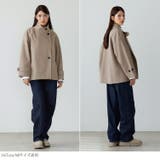 スタンドカラーコート レディース ショート丈 | sankyo shokai  | 詳細画像4