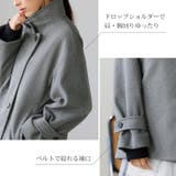 スタンドカラーコート レディース ショート丈 | sankyo shokai  | 詳細画像15