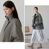 スタンドカラーコート レディース ショート丈 | sankyo shokai  | 詳細画像14