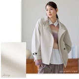 スタンドカラーコート レディース ショート丈 | sankyo shokai  | 詳細画像5