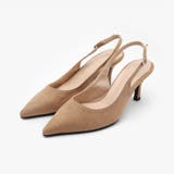 Beige-7.5cm | Feria スエード スティレット スリングバックヒール (5/7.5cm) | SAPPUN