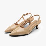 Beige-7cm | Arinze エナメル スリングバックヒール (5/7cm) | SAPPUN