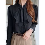 ブラック | ブラウス レディース パール | VIVID LADY