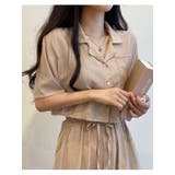 シルク感のある素材の半袖シャツブラウス 全3色 Y2K | VIVID LADY | 詳細画像8