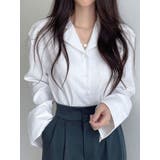 スエード感のあるオープン襟シャツブラウス 全4色 秋冬 | VIVID LADY | 詳細画像12