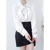 アイボリー | ボウタイ付きブラウス 全3色 春秋冬 | VIVID LADY