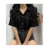 ブラック | シャツブラウス レディース 半袖 | VIVID LADY