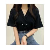 ブラック | シャツブラウス レディース 半袖 | VIVID LADY