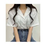 アイボリー | シャツブラウス レディース 半袖 | VIVID LADY