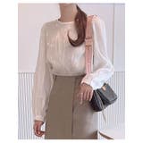 アイボリー | サテンブラウス レディース ブラウス | VIVID LADY