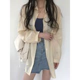 ベージュ | シアー袖バルーンオーバーフィットロングシャツ 長袖 全7色 | VIVID LADY