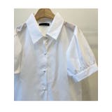 ベーシックなパフスリーブ半袖ブラウス 全4色 オフィスブラウス | VIVID LADY | 詳細画像4