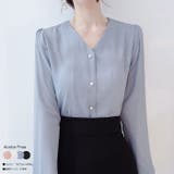 vネックシャツブラウス長袖 全4色 レディース | VIVID LADY | 詳細画像1