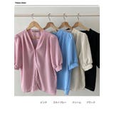 Vネックパフスリーブブラウス半袖 全4色 可愛い | VIVID LADY | 詳細画像17