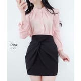 花ブローチ付きピンタックブラウス レディース オフィスブラウス | VIVID LADY | 詳細画像7