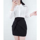 花ブローチ付きピンタックブラウス レディース オフィスブラウス | VIVID LADY | 詳細画像14