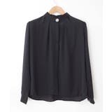 花ブローチ付きピンタックブラウス レディース オフィスブラウス | VIVID LADY | 詳細画像2