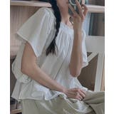 スクエアネック ギャザーブラウス 半袖 | VIVID LADY | 詳細画像15 