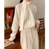 タイ付き オフィスカジュアルブラウス | VIVID LADY | 詳細画像1 