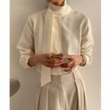 タイ付き オフィスカジュアルブラウス | VIVID LADY | 詳細画像8 