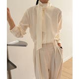 タイ付き オフィスカジュアルブラウス | VIVID LADY | 詳細画像9 