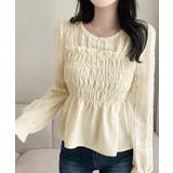 レイヤード風 シャーリングペプラムトップス | VIVID LADY | 詳細画像2 