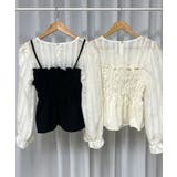 レイヤード風 シャーリングペプラムトップス | VIVID LADY | 詳細画像10 