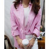 オーバーサイズ ストライプ カラーシャツ | VIVID LADY | 詳細画像19 