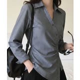 カシュクール ストライプ ウエストマークシャツ | VIVID LADY | 詳細画像13 