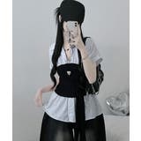 ストライプシャツxチューブトップ レイヤード風 半袖トップス | VIVID LADY | 詳細画像2